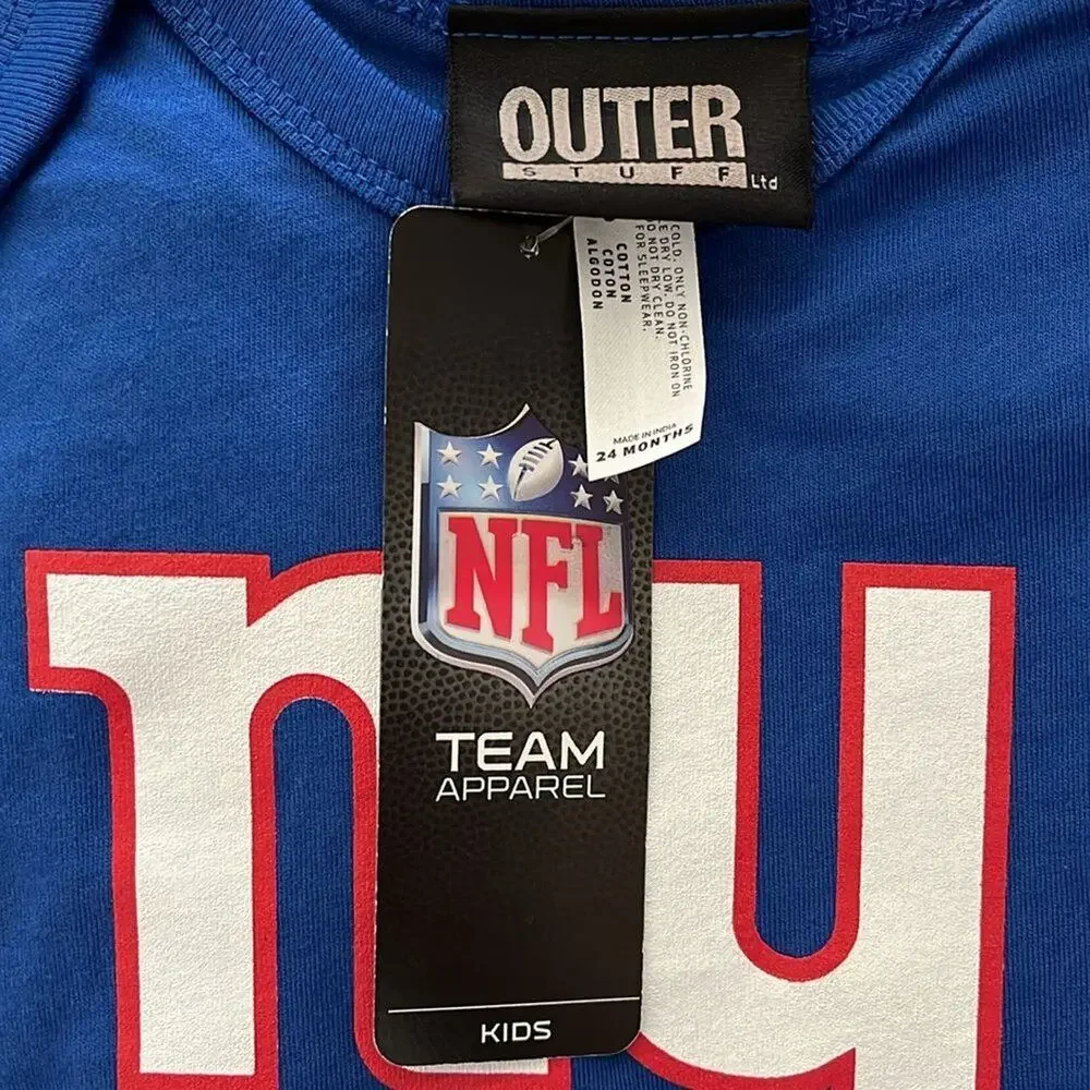 Outersruff Infant Royal New York Giants Team Logo Bodysuit Size 24M